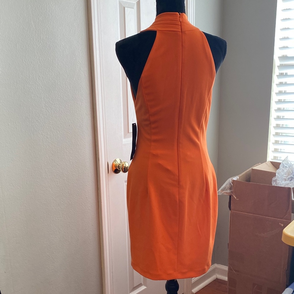 Rachel Roy Elegant Orange Sleeveless Dress - Picture 2 of 3